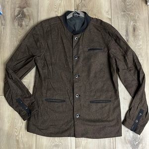 Kuhl Men's Dark Brown Lightweight Shirt Jacket with Black Trim